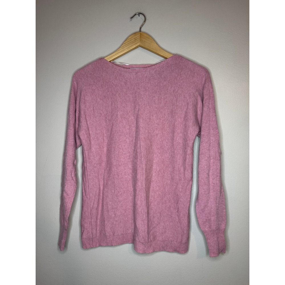 Bianco & Blu Italy Pink Wool Cashmere Silk Blend Long Sleeve Sweater Small